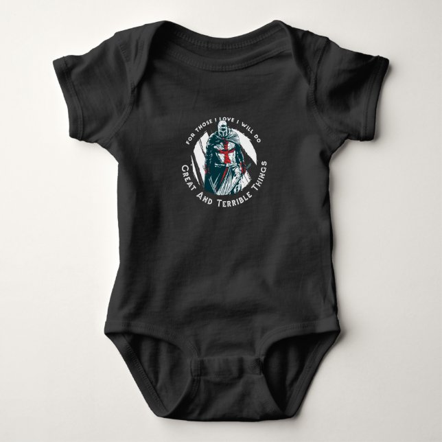 Body Para Bebê Templário de Cavaleiro (Frente)
