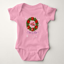 Body Para Bebê Tempo Cor-de-Rosa do Amor