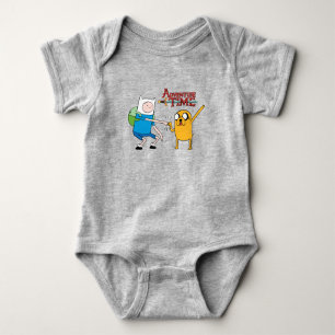 Body Para Bebê Tempo de Aventura Finn & Jake Fist Bump T Shirt
