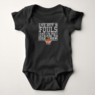 Body Para Bebê Tenho 5 Fouls Engraçadas jogador de basquete sarc