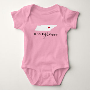 Body Para Bebê Tennessee Home Grown State Tee