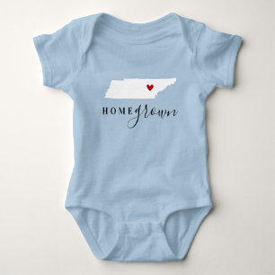 Body Para Bebê Tennessee Home Grown State Tee