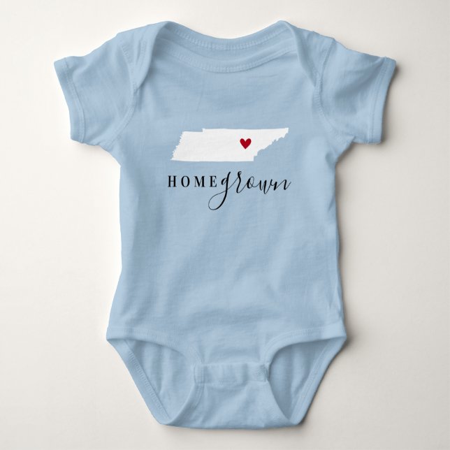 Body Para Bebê Tennessee Home Grown State Tee (Frente)