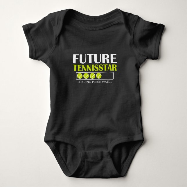 Body Para Bebê Tennis Future Tennisstar Loading Funny for Player (Frente)