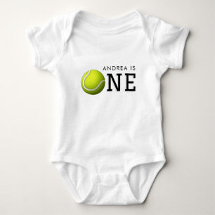 Body Para Bebê Tennis Menina ou Menino 1º Aniversário Uma Persona