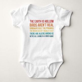 Body Para Bebê Teoria da Conspiração da Alienígena Flat Earth Din