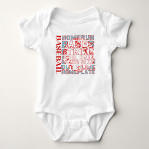 Body Para Bebê Termos de Baseball