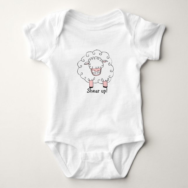 Body Para Bebê Tesoura acima! T do bebê (Frente)