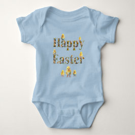 Body Para Bebê Texto decorativo do felz pascoa
