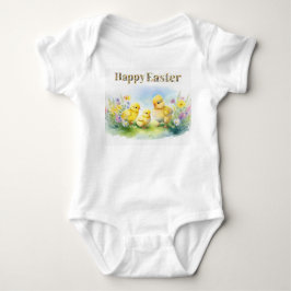 Body Para Bebê Texto decorativo do felz pascoa
