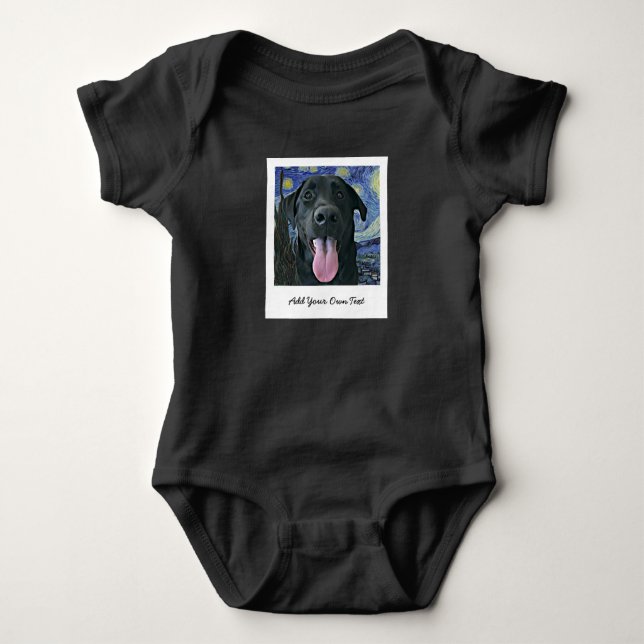 Body Para Bebê Texto e Foto Personalizadas de Pet de Cachorro Pre (Frente)