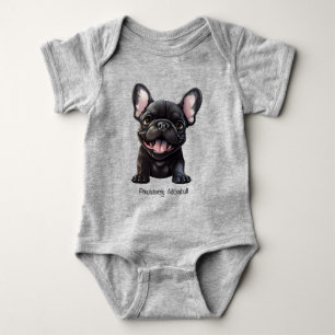 Body Para Bebê Texto personalizado 🐶 filhote francês