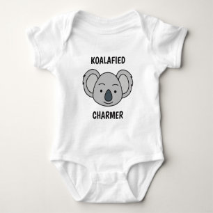 Body Para Bebê Texto Personalizado Fofo Koala Piada Menino Único