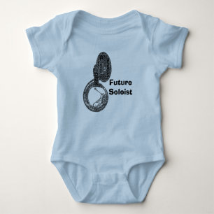 Body Para Bebê Texto Preto de Arte do Word em Forma de Sousafone