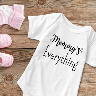 Body Para Bebê Texto preto personalizado personalizado de mamãe