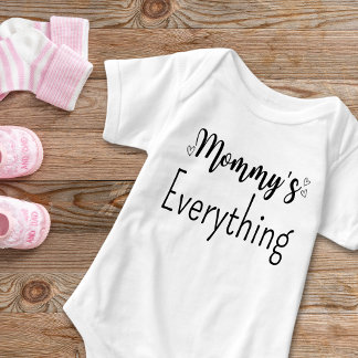 Body Para Bebê Texto preto personalizado personalizado de mamãe