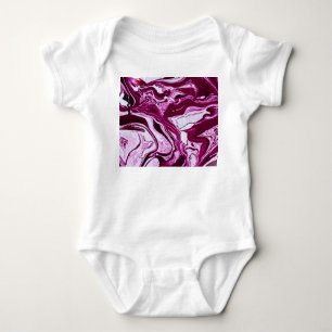 Body Para Bebê Textura de mármore magenta: arte Abstrato de fluid