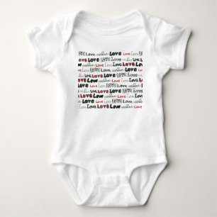 Body Para Bebê Textura do Marcador de Amor Invisível