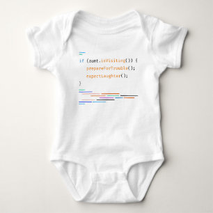 Body Para Bebê Tia Baby Lover Engraçada Código de Bonito Dizendo