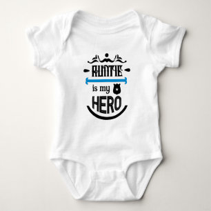 Body Para Bebê Tia É Meu Herói Bebê Bodysuit
