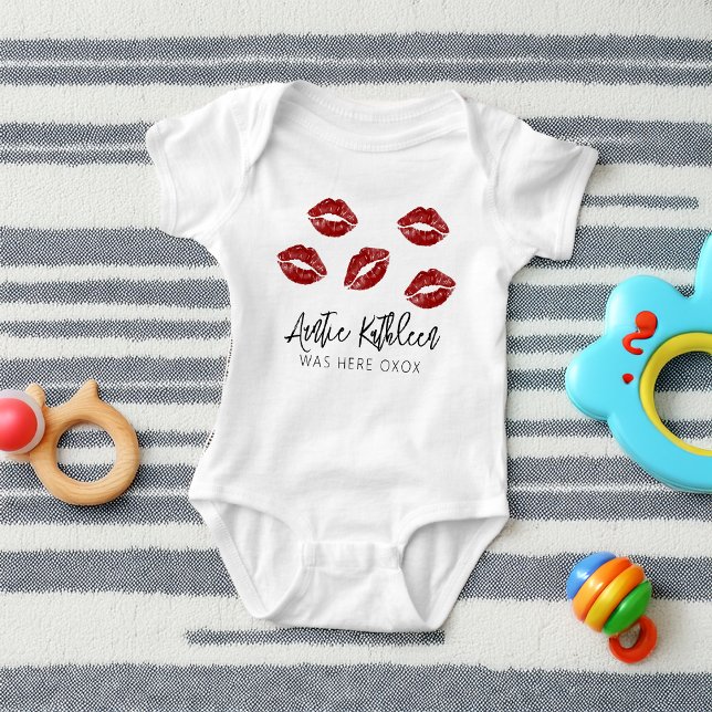 Body Para Bebê Tia Engraçada Beijos (Funny Auntie Kisses Baby Bodysuit)