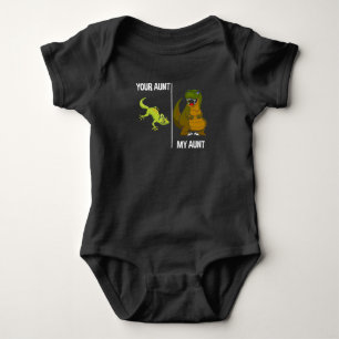 Body Para Bebê Tia Legal Engraçada Dinossauro Lizard Dino