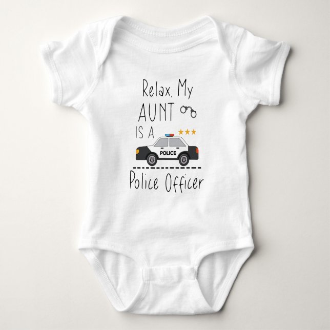 Body Para Bebê Tia Oficial de Polícia (Frente)
