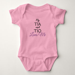 Body Para Bebê Tia & Tio (Auntie & tio) amam-me Bodysuit do bebê