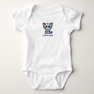 Body Para Bebê Tie Dye Divertimento Gatinho Gatinho Diz Me Ama
