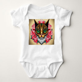 Body Para Bebê Tiger Cat Art