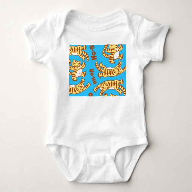 Body Para Bebê Tiger Cubs Cartoon: Engraçado Sem Olho. (Frente)