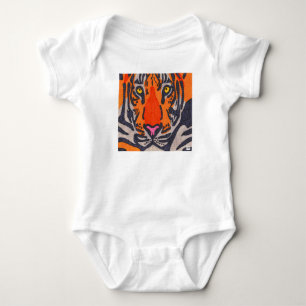 Body Para Bebê Tigre (branco) - Bodysuit de Bebê