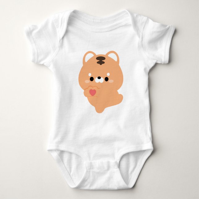 Body Para Bebê Tigre de Amor Fofo (Frente)