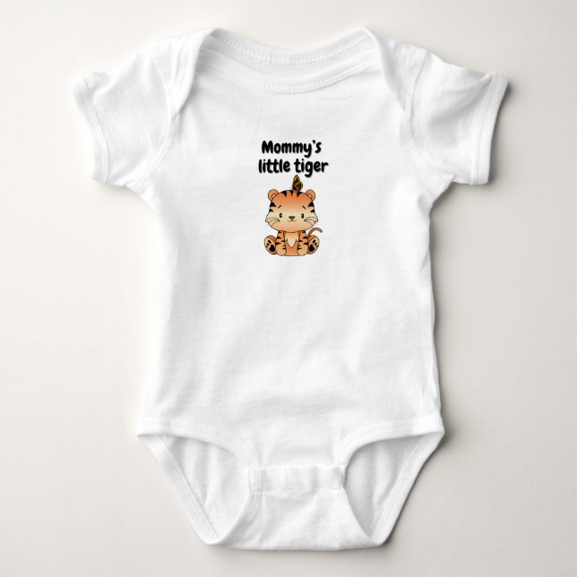 Body Para Bebê Tigre de mamãe (Frente)