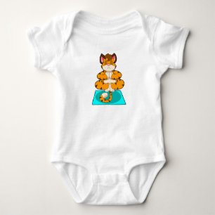 Body Para Bebê Tigre em Yoga no tapete Yoga