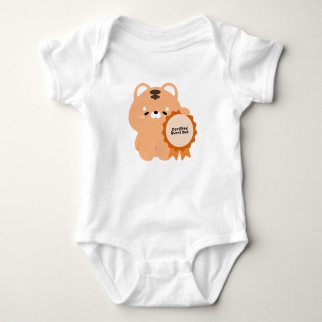 Body Para Bebê Tigre Exausto Certificado (Frente)