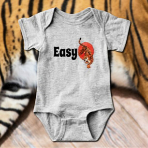 Body Para Bebê "Tigre Fácil" Bodysuit Divertido para Bebê – Ousad