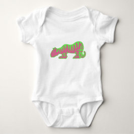 Body Para Bebê Tigre Rosa e Verde