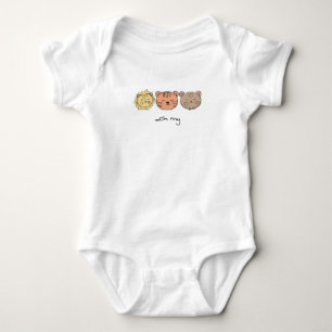Body Para Bebê Tigres & ursos dos leões. Oh meu