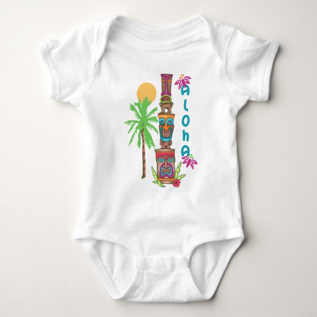Body Para Bebê Tiki Aloha (Frente)