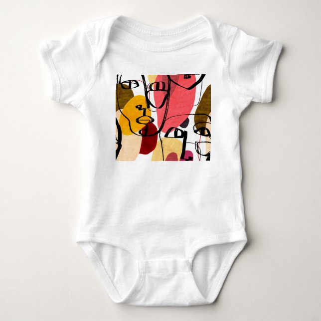 Body Para Bebê Tiki Idols Palm: Design Vintage (Frente)