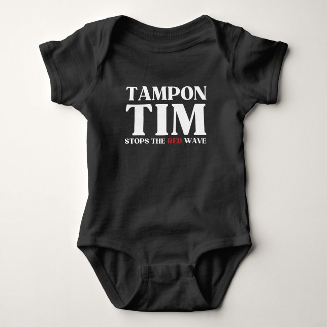 Body Para Bebê Tim Walz do Absorvente Parará A Onda Vermelha-Tim  (Frente)
