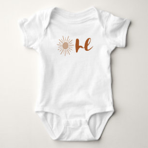Body Para Bebê TINLEY Fofo Sol Boêmio Primeiro Aniversário