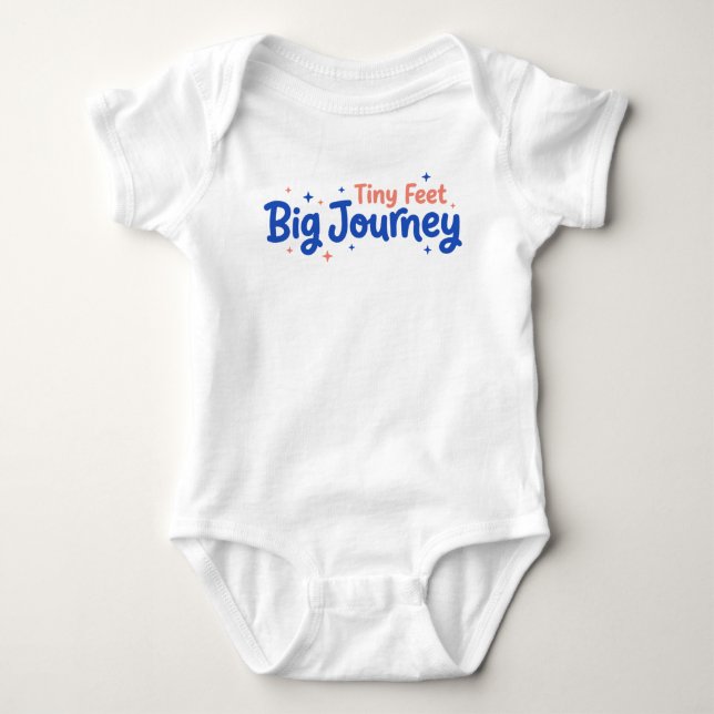 Body Para Bebê Tiny Feet Big Journey (Frente)