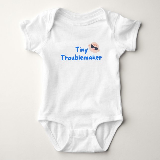 Body Para Bebê Tiny Troublemaker (Frente)