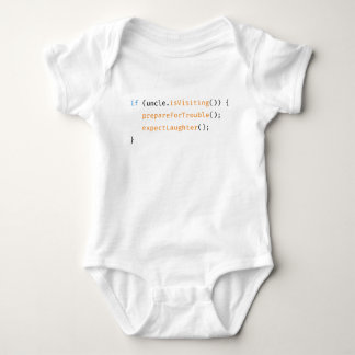 Body Para Bebê Tio Divertido Recém-Nascido Código Bebê Frase