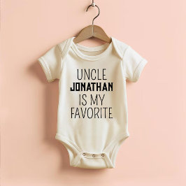 Body Para Bebê Tio é meu engraçado favorito moderno neutro em ter