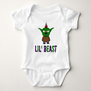 Body Para Bebê Tipo de letra T de Goblin Roxo e Lil'Beast Goblin