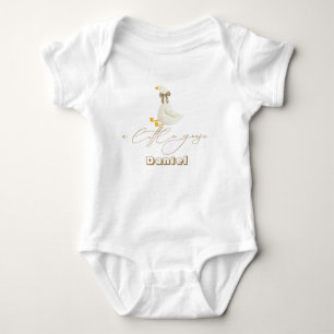 Body Para Bebê Tipografia de Nome de Bebê Little Goose