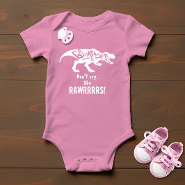 Body Para Bebê Tipografia Divertida Dinosaur Grumpasaur Rawr